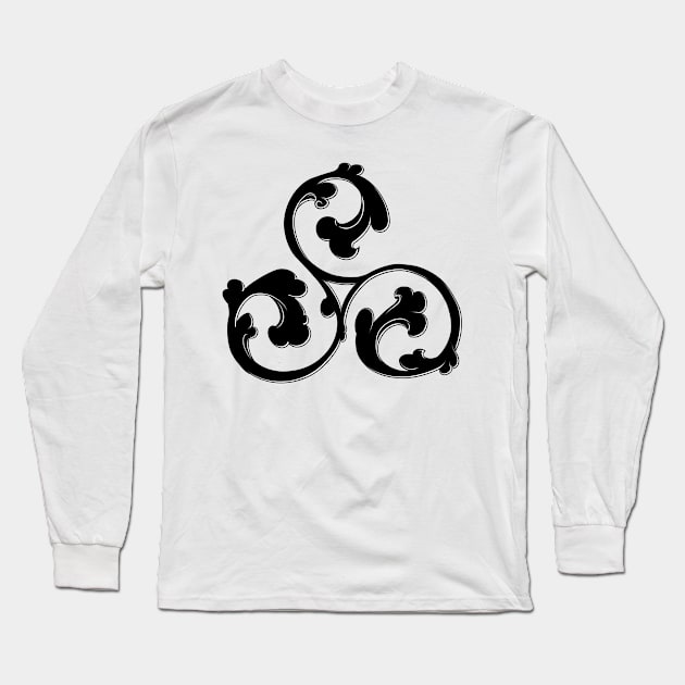 Celtic Spiral Long Sleeve T-Shirt by Kcinnik